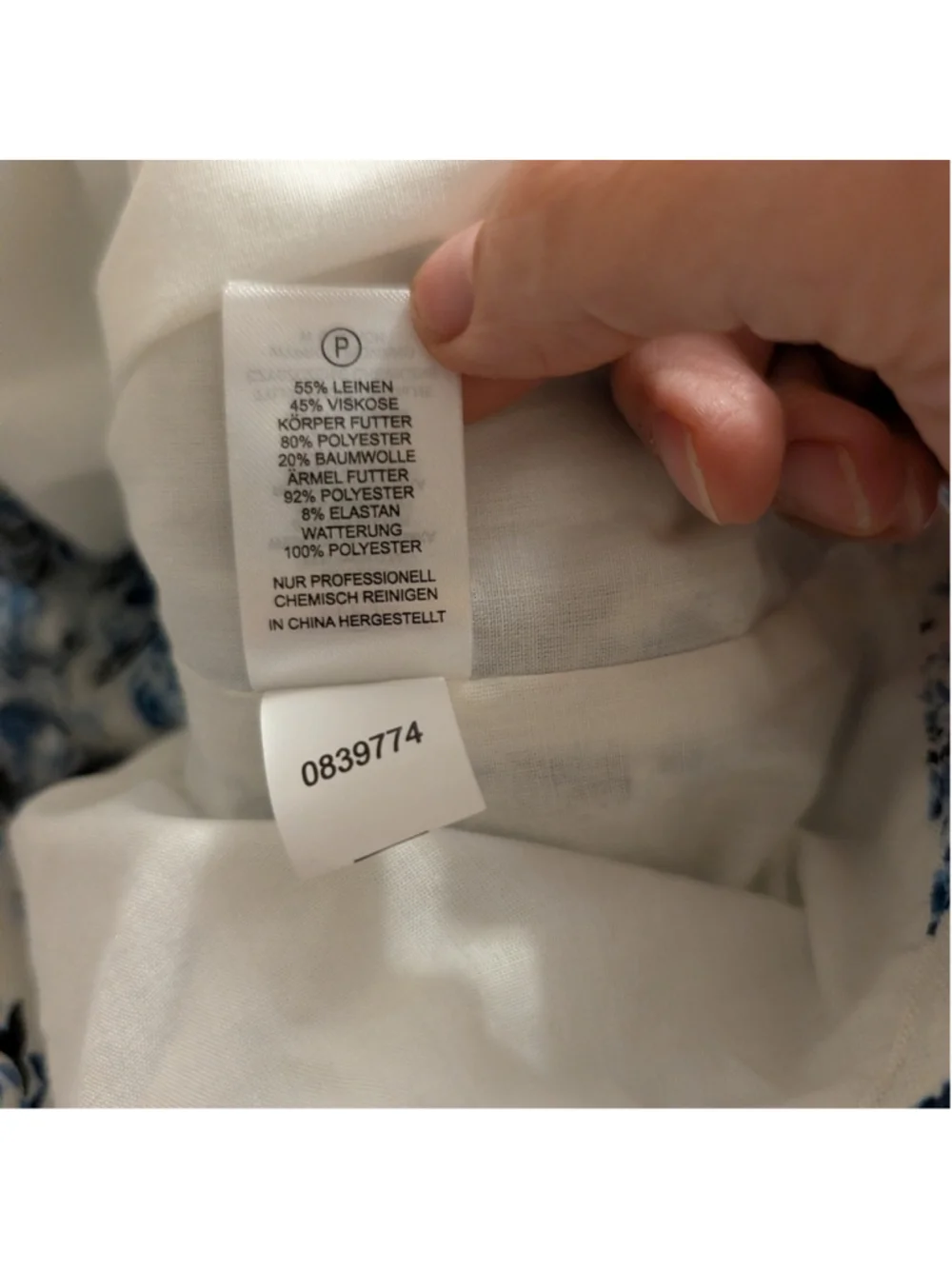 House Of Harlow Floral Blue and White Women's Jacket Size L New No Tags